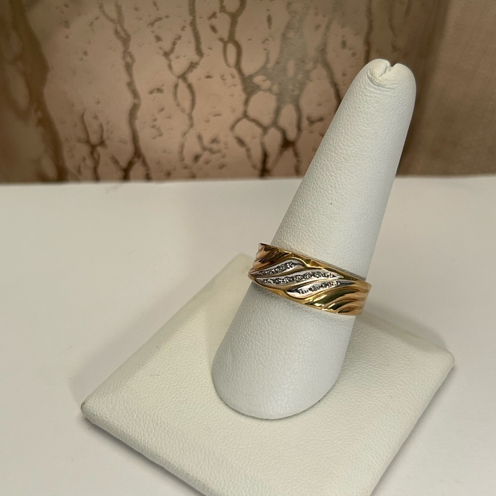 10K MENS DIAMOND BAND RING